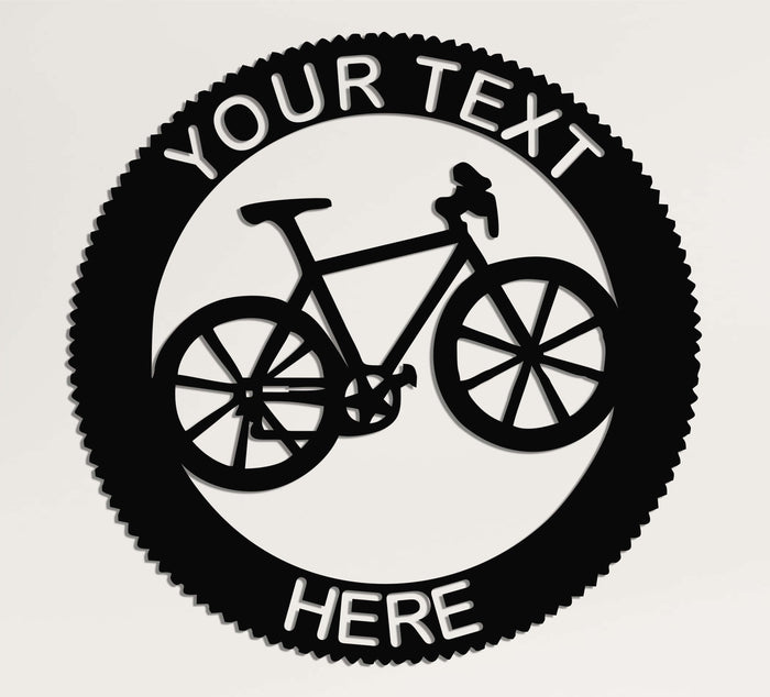 Personalized Bike Metal Wall Art - Decor available at Dekadron for $104.90