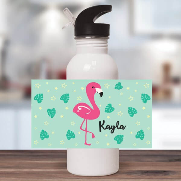 Bliss EDU Personalized Flamingo Water Bottle
