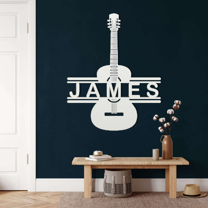 Personalized Guitar Metal Wall Art - Decor available at Dekadron for $74.90