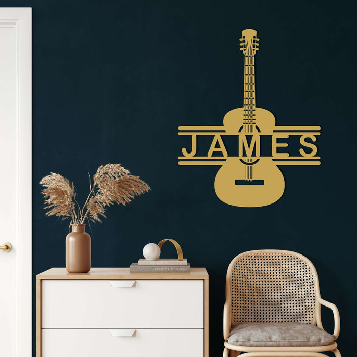 Personalized Guitar Metal Wall Art - Decor available at Dekadron for $74.90