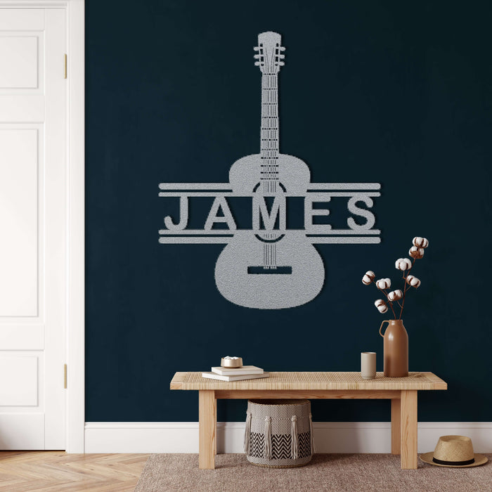 Personalized Guitar Metal Wall Art - Decor available at Dekadron for $74.90