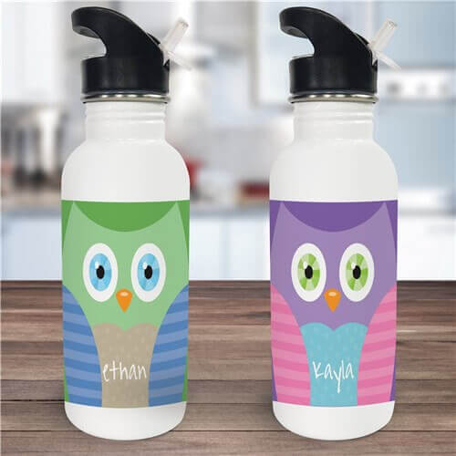 Personalized Owl Water Bottle