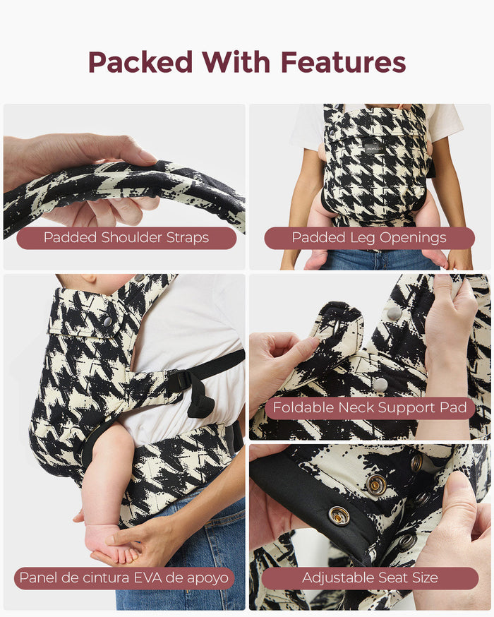 PureHug Ergonomic Baby Carrier – Houndstooth