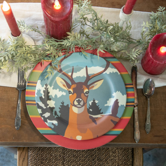 Ragon House Vintage Inspired Paint By Numbers Deer In The Slow Melamine Plate