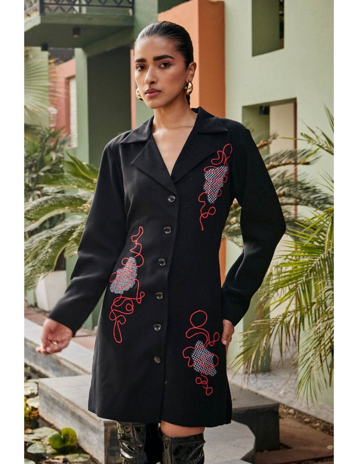 Red Orbit Shirt Dress