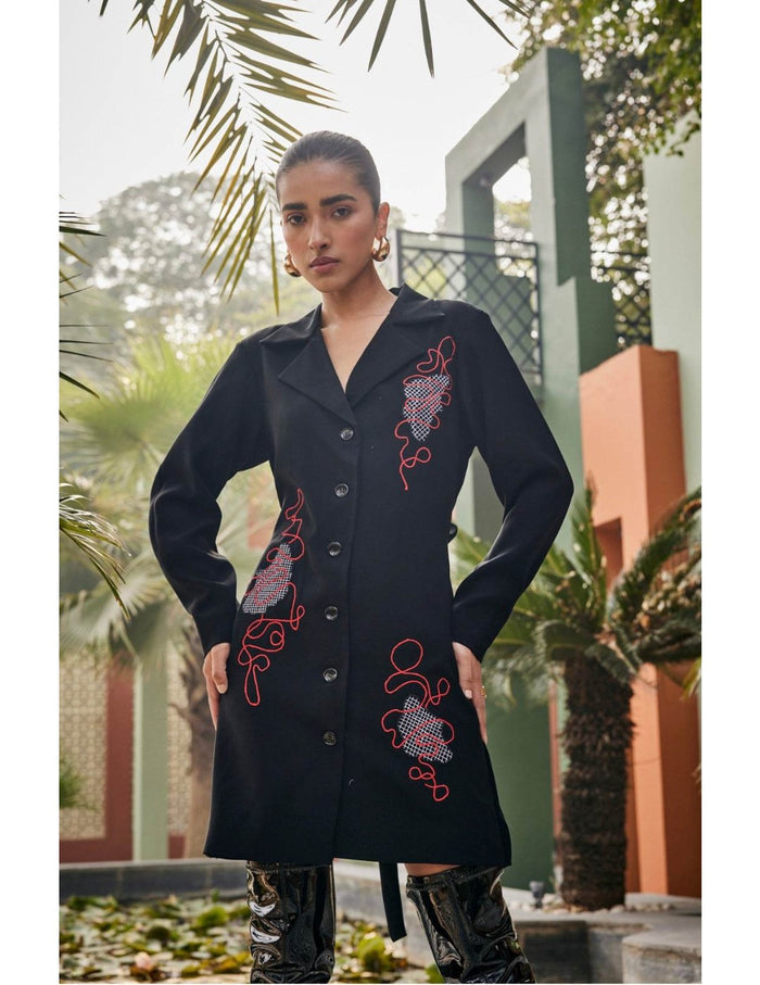Red Orbit Shirt Dress
