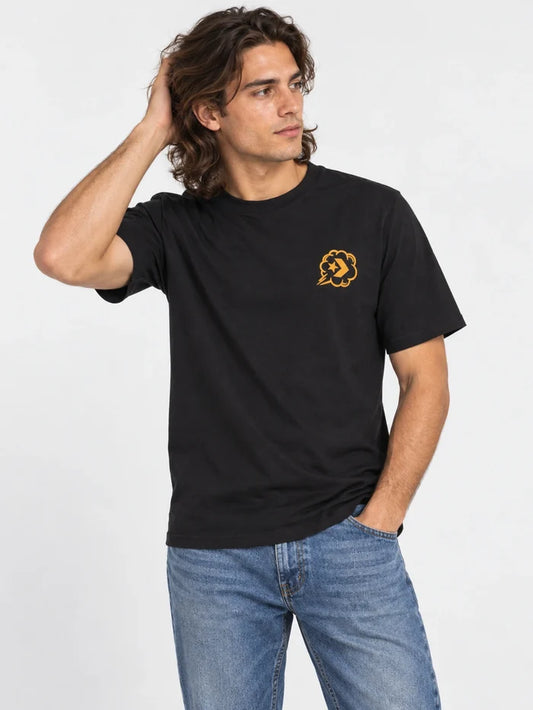 Remera Converse Comic Tee Manga Corta Negro — vista principal