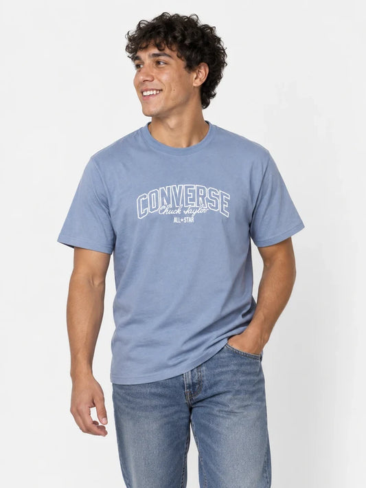 Remera Converse Tee Manga Corta Azul — vista principal
