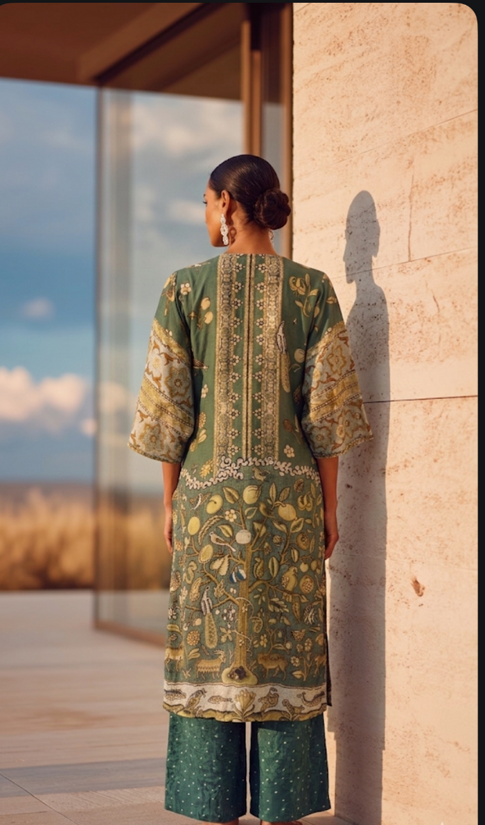 Rooh Green Kurta Set Singapore