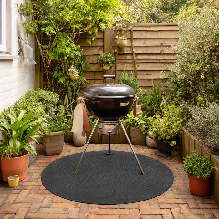 Round BBQ Floor Protection Mat