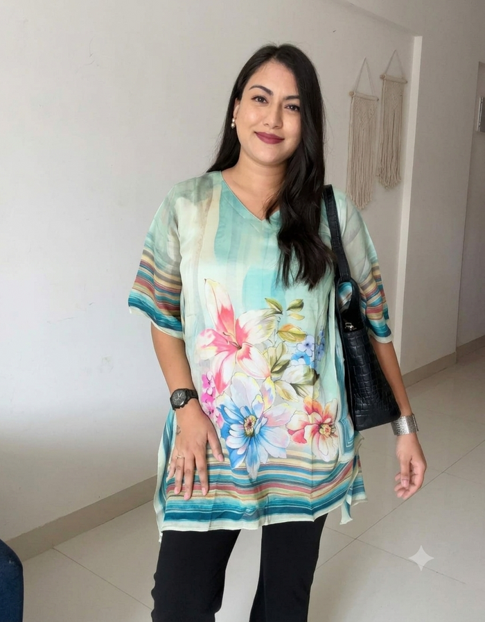 Sage Green Bloom Kaftan