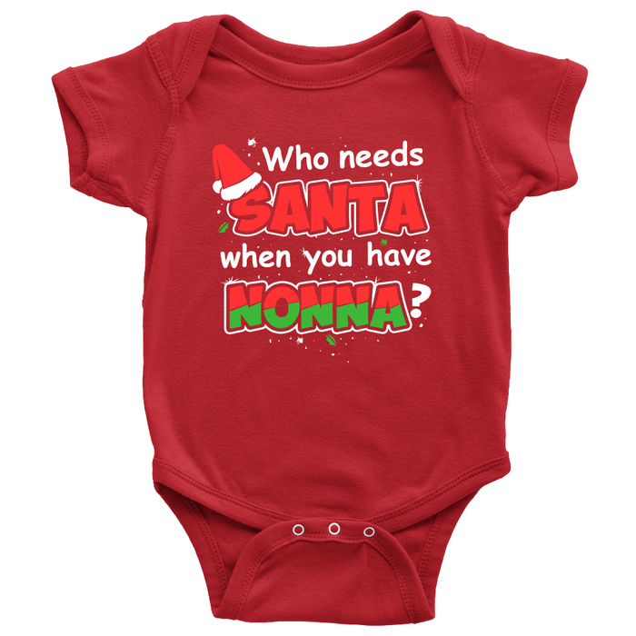 Santa Nonna Baby Onesie