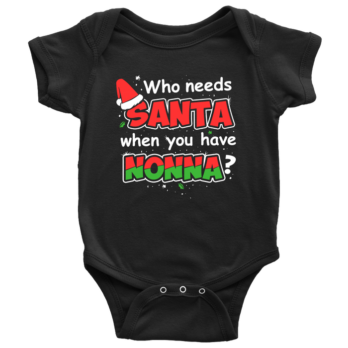 Santa Nonna Baby Onesie