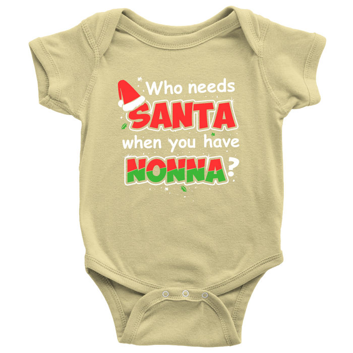 Santa Nonna Baby Onesie