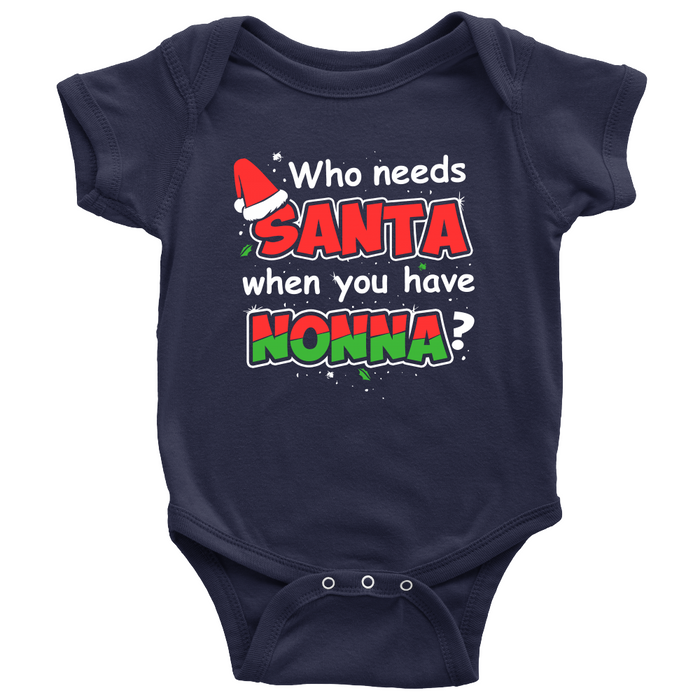 Santa Nonna Baby Onesie