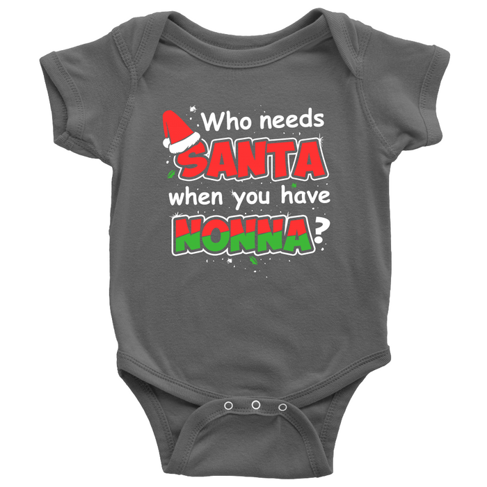 Santa Nonna Baby Onesie