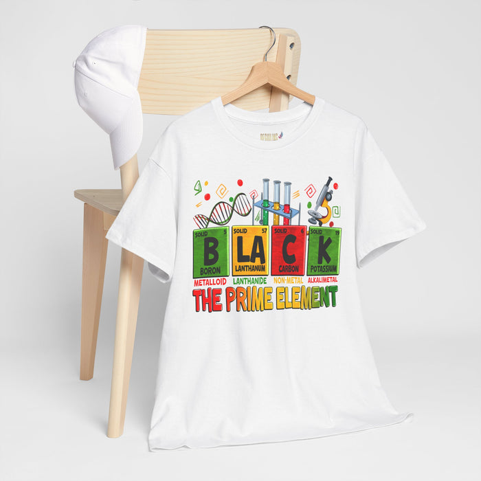 Science Lover T-Shirt — "BLACK: The Prime Element" STEM Pride Tee