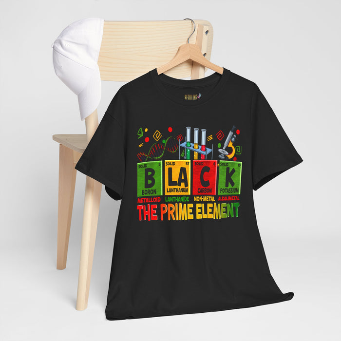 Science Lover T-Shirt — "BLACK: The Prime Element" STEM Pride Tee
