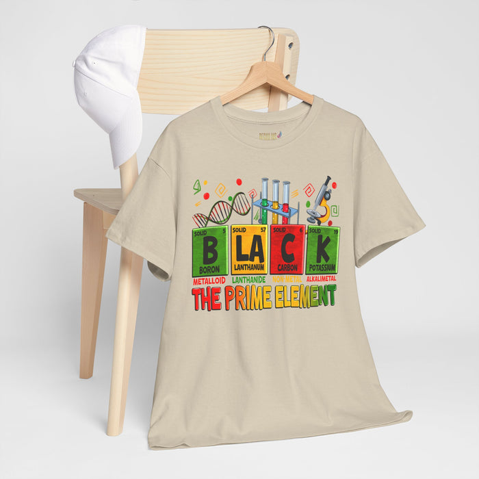 Science Lover T-Shirt — "BLACK: The Prime Element" STEM Pride Tee