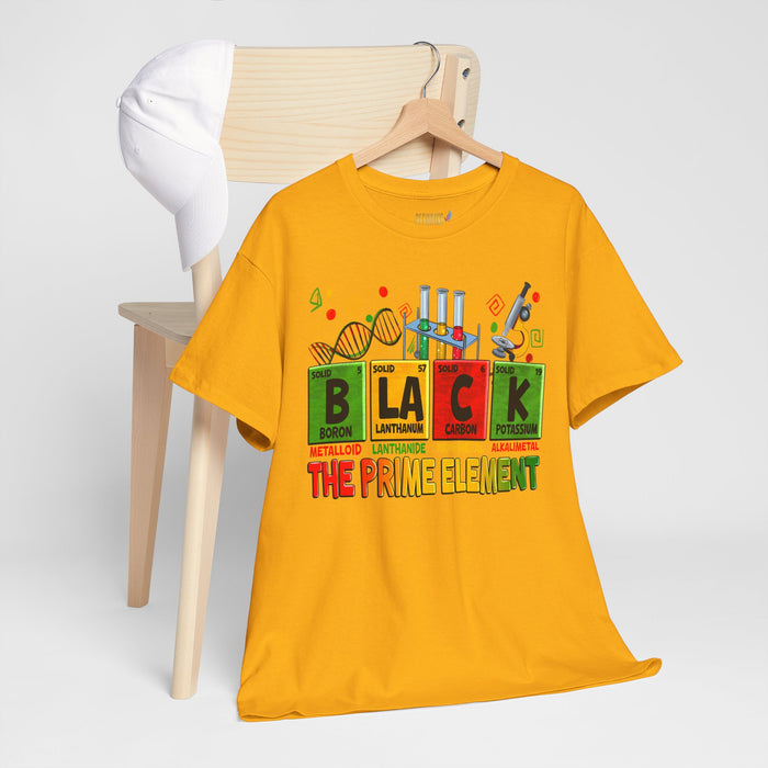 Science Lover T-Shirt — "BLACK: The Prime Element" STEM Pride Tee