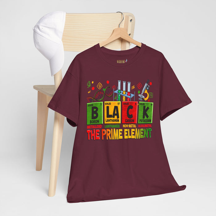 Science Lover T-Shirt — "BLACK: The Prime Element" STEM Pride Tee