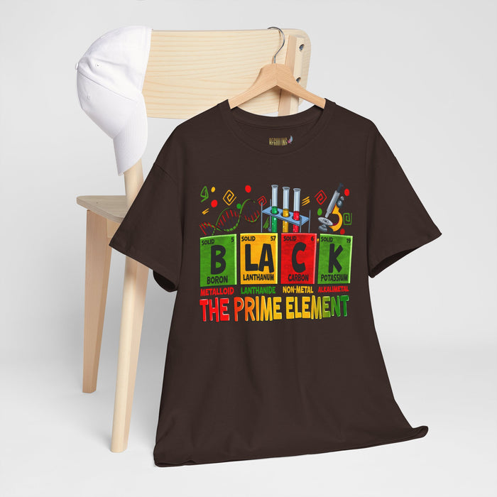 Science Lover T-Shirt — "BLACK: The Prime Element" STEM Pride Tee