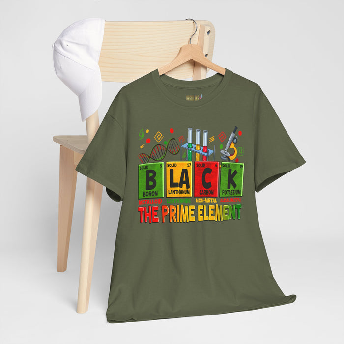 Science Lover T-Shirt — "BLACK: The Prime Element" STEM Pride Tee