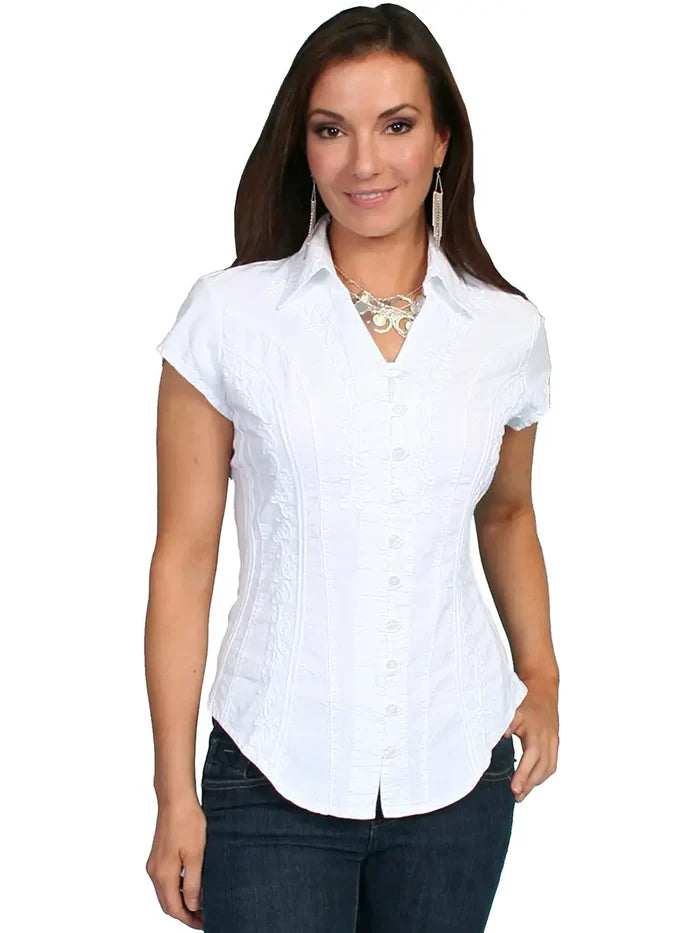 Scully Cantina Short Sleeve Blouse (PSL-066) - Women's Shirt (Closeout)