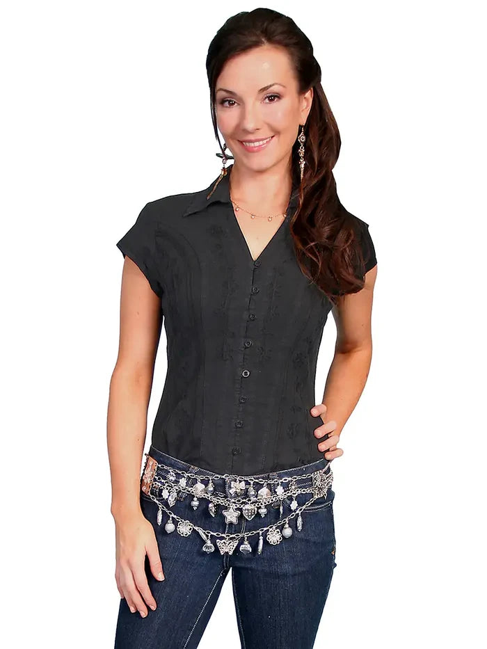 Scully Cantina Short Sleeve Blouse (PSL-066) - Women's Shirt (Closeout)
