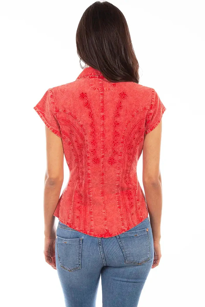 Scully Cantina Short Sleeve Blouse (PSL-066) - Women's Shirt (Closeout)