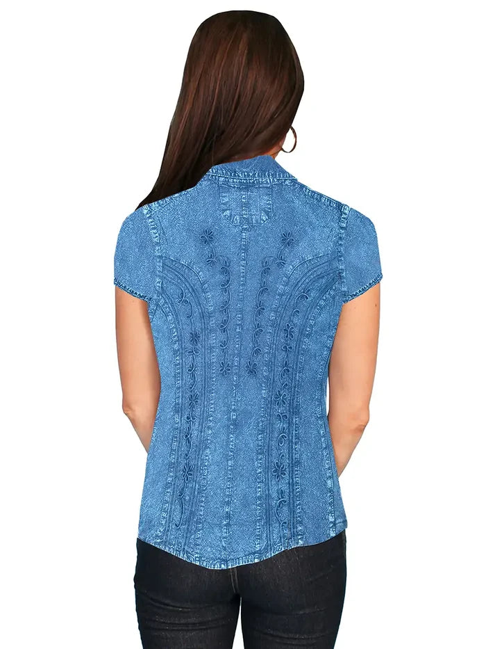 Scully Cantina Short Sleeve Blouse (PSL-066) - Women's Shirt (Closeout)