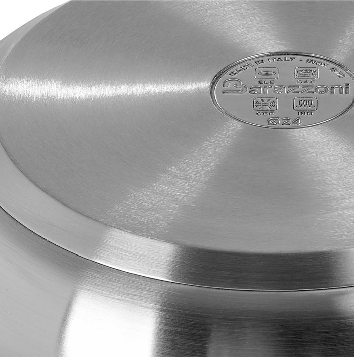 Set inox 2 pezzi - Padella 24 cm + Wok 28 cm