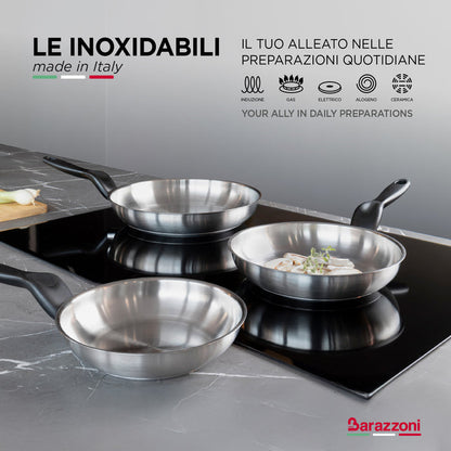 Set inox 2 pezzi - Padella 24 cm + Wok 28 cm