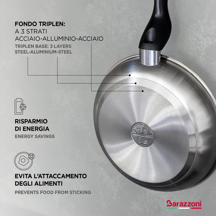 Set inox 2 pezzi - Padella 24 cm + Wok 28 cm