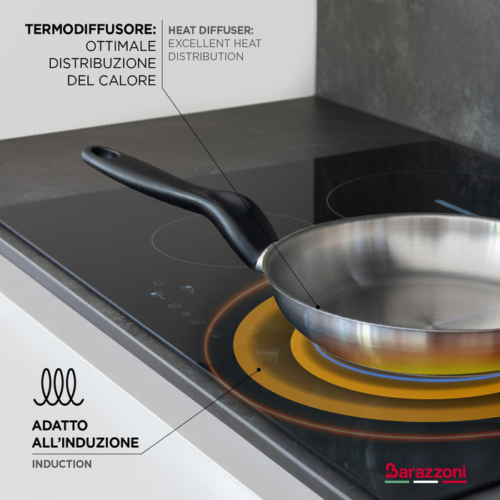 Set inox 2 pezzi - Padella 24 cm + Wok 28 cm