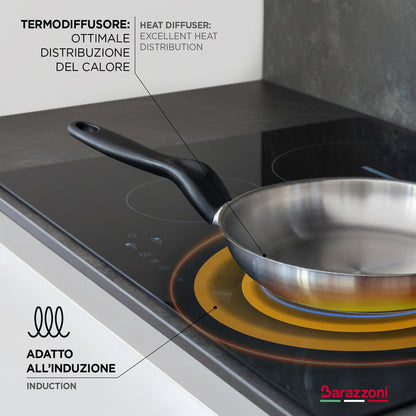 Set inox 2 pezzi - Padella 24 cm + Wok 28 cm