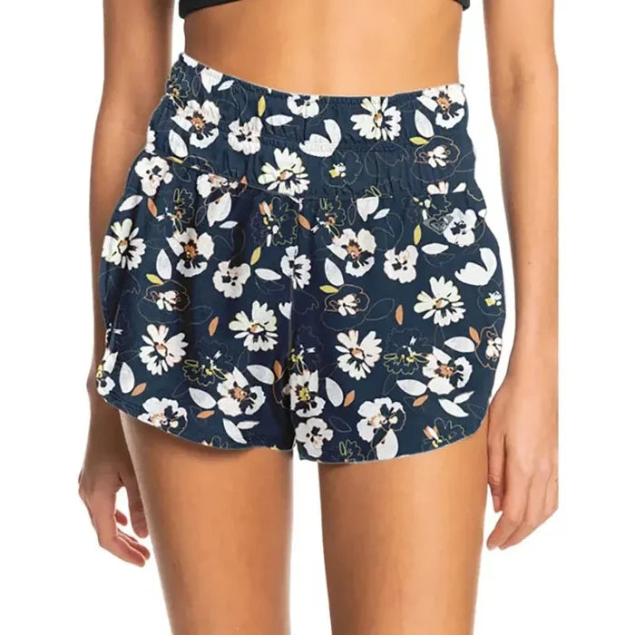 Short Fitness Roxy Move Free Azul Floreado - Indy