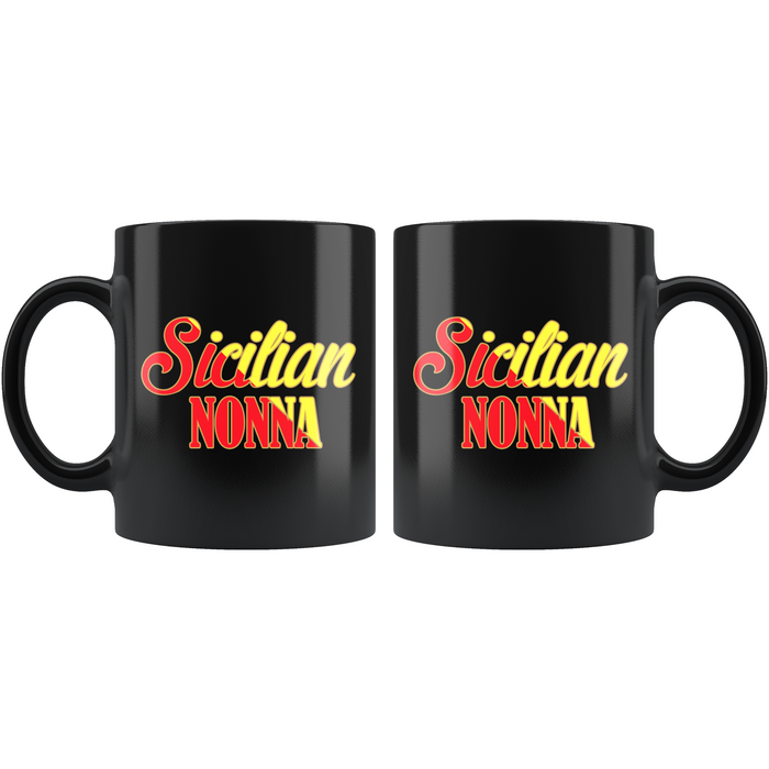 Sicilian Nonna Black 11oz Mug