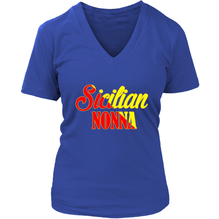 District Womens V-Neck / Royal Blue / S