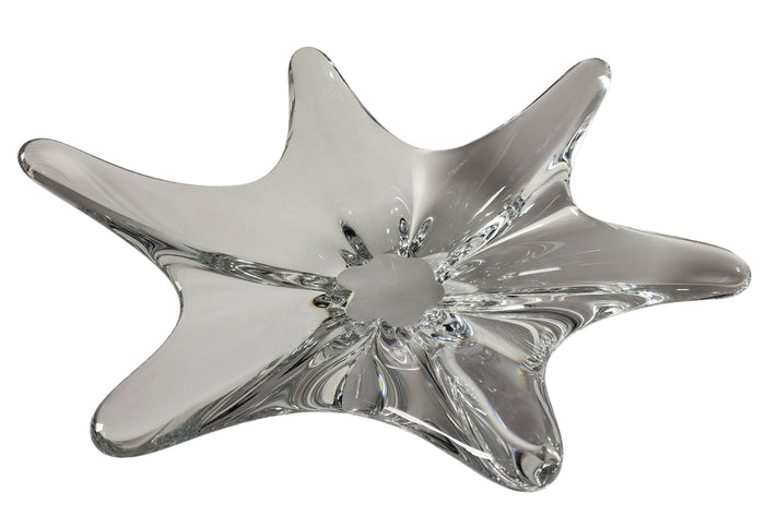 Signed Baccarat crystal freeform dish glass
