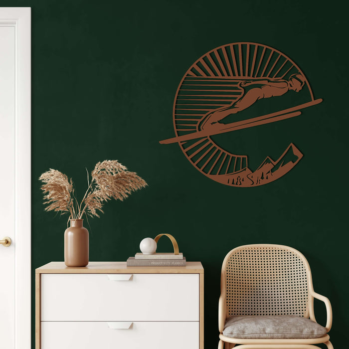 Ski Jumper Metal Wall Art - Decor available at Dekadron for $94.90