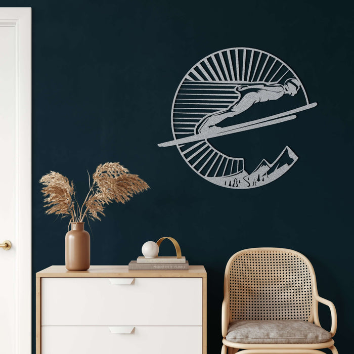 Ski Jumper Metal Wall Art - Decor available at Dekadron for $94.90