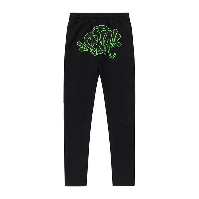 Spodnie dresowe Syna World Flare Jogger Black/Neon Green Syna World Spodnie