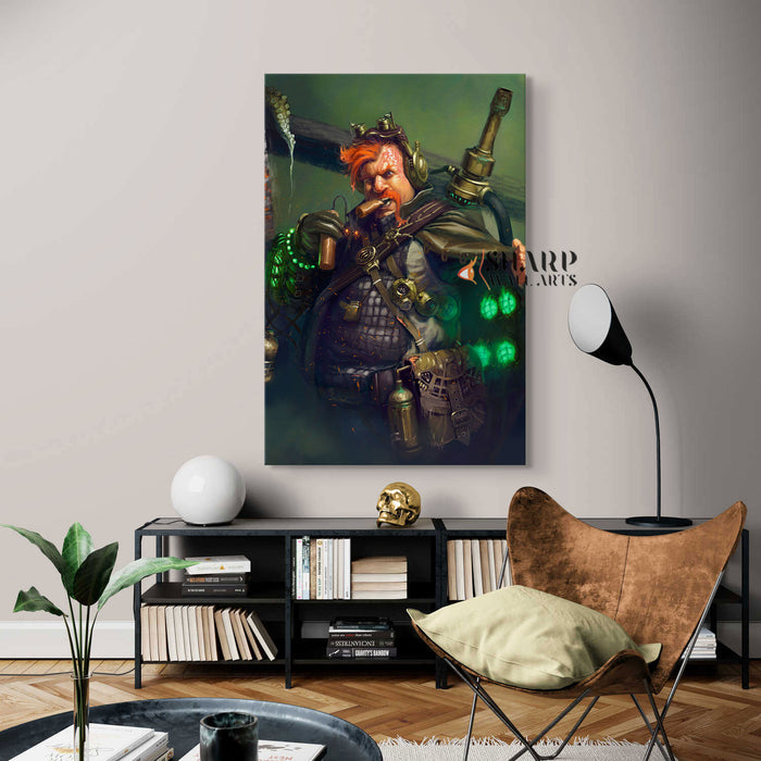Steampunk Monster Hunter Wall Art Canvas