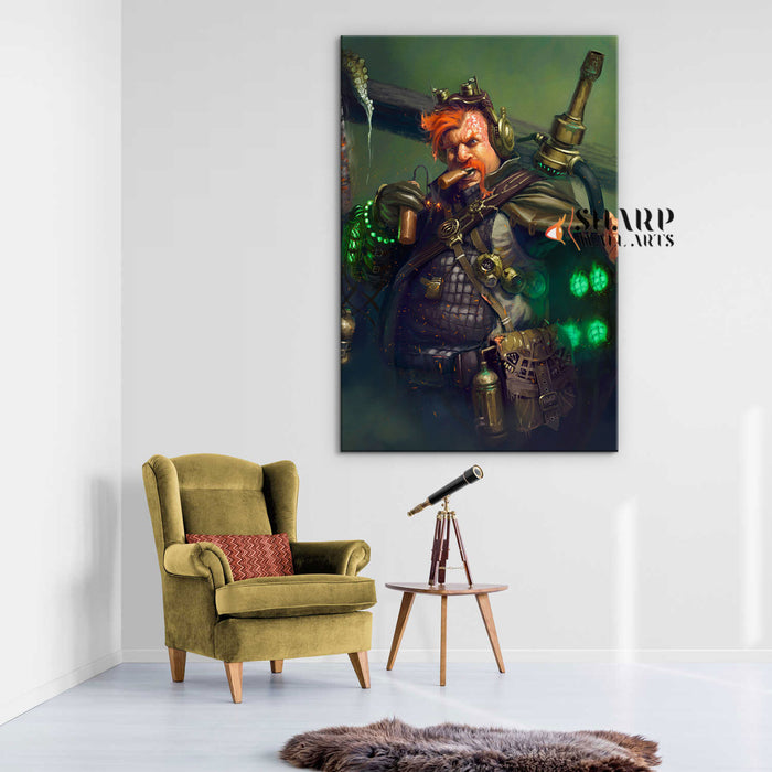 Steampunk Monster Hunter Wall Art Canvas