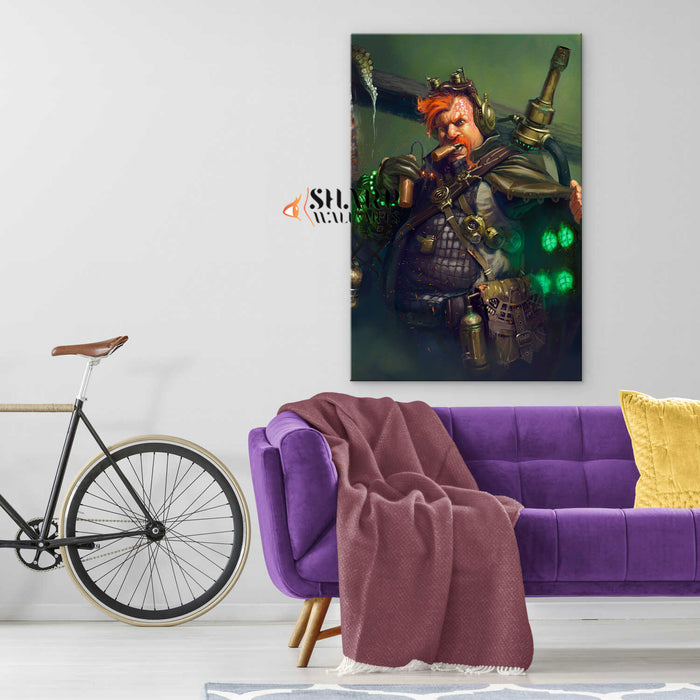 Steampunk Monster Hunter Wall Art Canvas