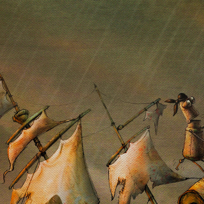 Steampunk Pirate Ship Wall Art Canvas
