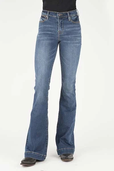 Stetson 921 High Waist Flare Fit (Brown/Medium Wash) - Women's Jeans (Closeout)
