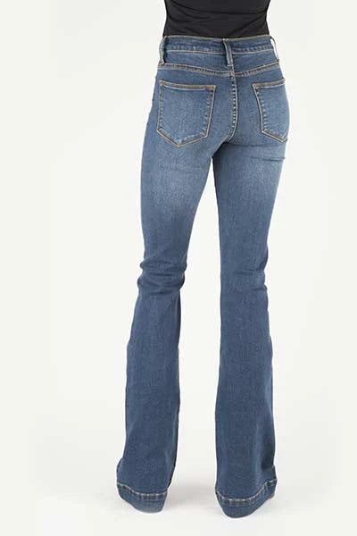Stetson 921 High Waist Flare Fit (Brown/Medium Wash) - Women's Jeans (Closeout)