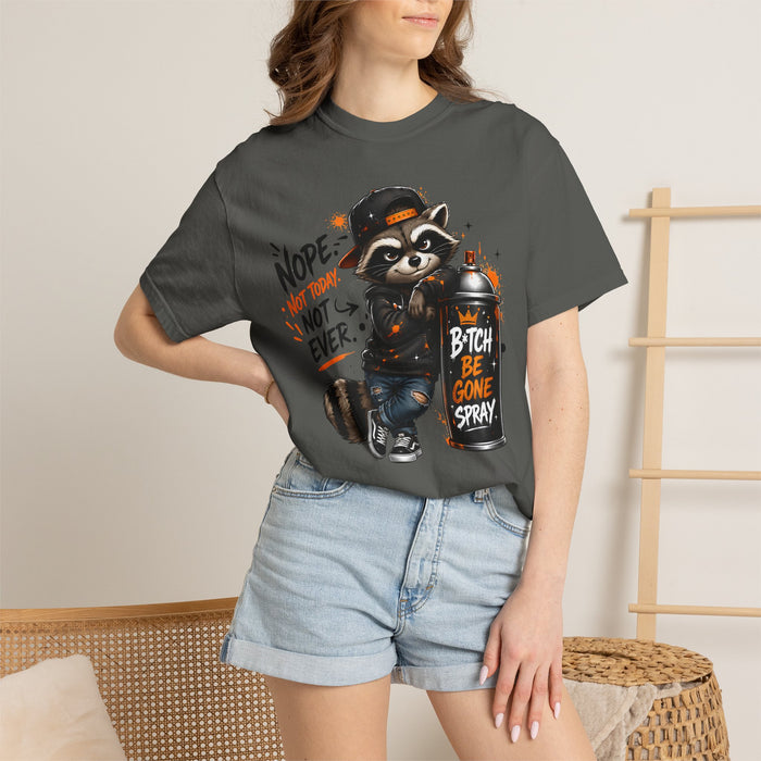 T-Shirt - Sassy Raccoon "Bitch Be Gone Spray" Graphic Tee
